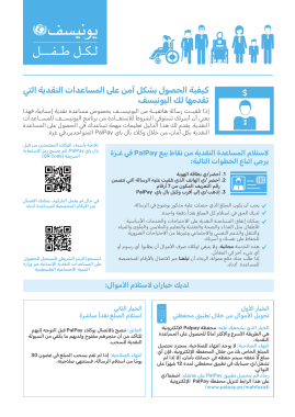 Dignified Cash Assistance Poster- المساعدة النقدية بكرامة