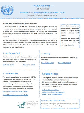 PSEA- UN Staff Awareness Guidance Note